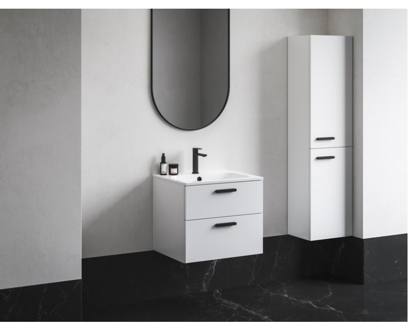 Aukštas spintelis Ravak Chrome SB 390 II R (Dešinysis) Baltas, Rankena Juoda