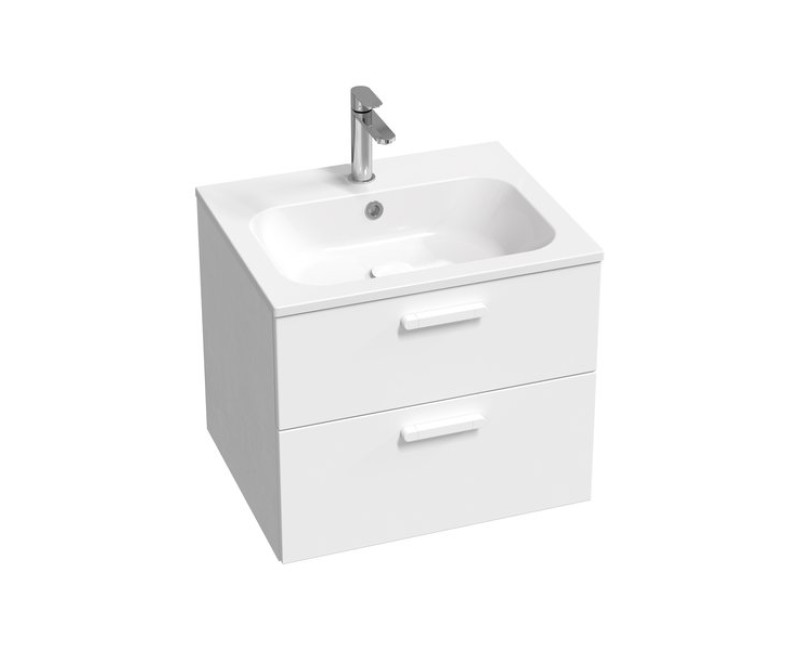 Шкаф для ванной комнаты Ravak SD 700 Chrome II (Без Раковины) Белый, Белые ручки
