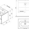 Шкаф для ванной комнаты Ravak SD 700 Chrome II (Без Раковины) Белый, Белые ручки