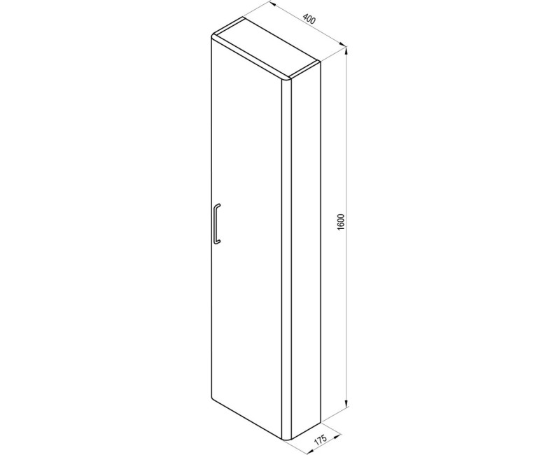 Augstais skapis Ravak SD Balance 400 (Bez roktura) Balts