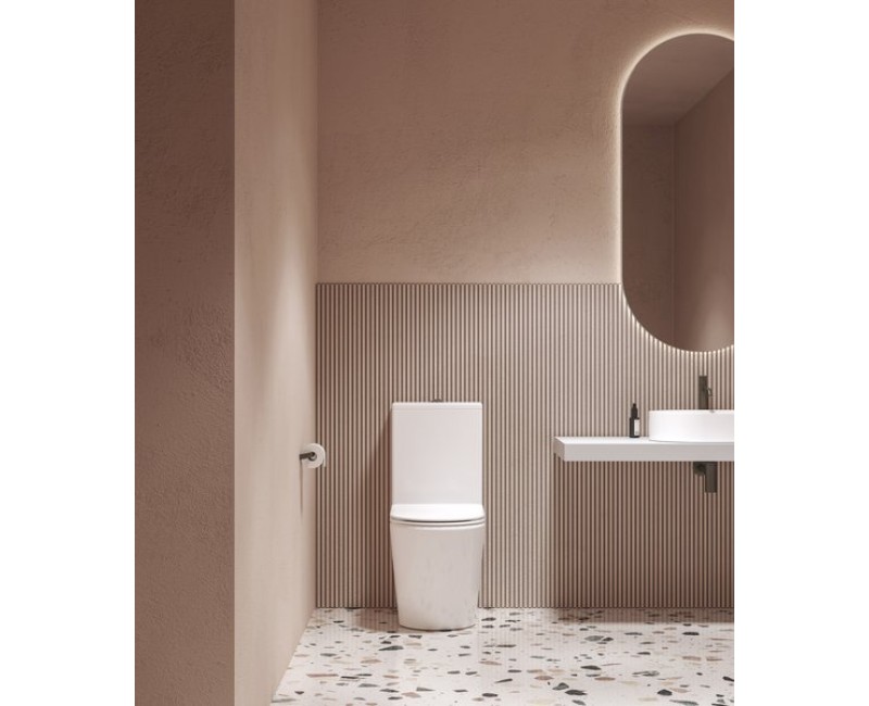 Tualetas Ravak Elegant su RimOff SoftClose dangčiu Baltas