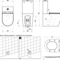 Tualetas Ravak Elegant su RimOff SoftClose dangčiu Baltas