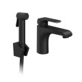 Izlietnes maisītājs Ravak Flat FL 112.20BL ar Bidetta 150 mm with bidet shower, melns