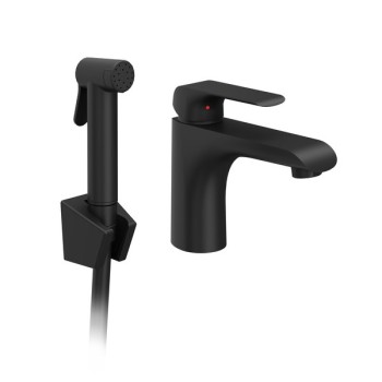 Vannas istabas izlietnes maisītājs Ravak Flat FL 112.20BL ar Bidētta 150 mm with, melns