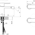 Смеситель для биде Ravak Chrome CR II 056.00CR 135 мм Хром