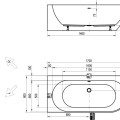 Bанна Ravak FREEDOM Corner L 1700x800 белоснежный
