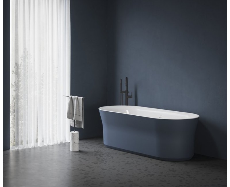 Vanna Ravak YPSILON 1800x800mm Akrila Balta/deepsea blue  / Balta izplūde