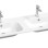 Vannas istabas izlietne Ravak Chrome 1200 Slim Dubultā balta