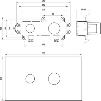Zemapmetuma modulis Ravak ESPIRIT RB 07B.50 R-BOX