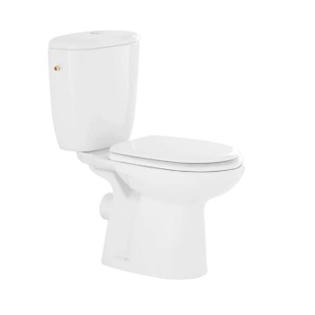 Tualetes pods Sanindusa Aveiro Rimfree ar Soft Close vāku, Balts
