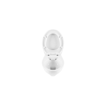 Piekaramais Tualetes Pods Sanindusa Cetus 52 Rimfree ar Soft Close easyclip vāku, Balts