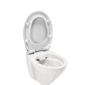 Piekaramais Tualetes Pods Sanindusa Cetus 48 Rimfree ar Soft Close clipoff vāku, Balts