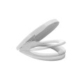 Piekaramais Tualetes Pods Sanindusa Cetus 48 Rimfree ar Soft Close clipoff vāku, Balts