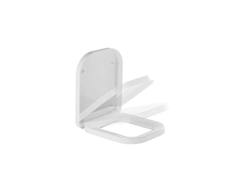 Tualetes pods Sanindusa Look Rimfree ar Soft Close Easyclip vāku, Balts