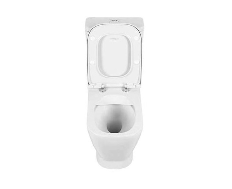 Tualetes pods Sanindusa Look Rimfree ar Soft Close Easyclip vāku, Balts