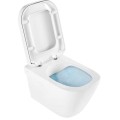Piekaramais Tualetes Pods Sanindusa Look Rimfree ar Soft Close Easyclip Slim vāku, Balts