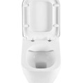 Piekaramais Tualetes Pods Sanindusa Look Rimfree ar Soft Close Easyclip Slim vāku, Balts
