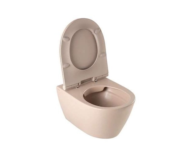 Подвесной унитаз Sanindusa SANLIFE Rimfree с крышкой Soft Close, темно-серый матовый