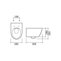 Подвесной унитаз Sanindusa SANLIFE Rimfree с крышкой Soft Close, темно-серый матовый
