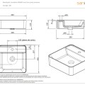 Раковина для ванной Sanindusa Sanlife 40х40см Белый