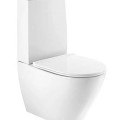 Tualeto bakelis Sanindusa Sanlife Rimfree su Soft Close Clipoff dangčiu, Baltas