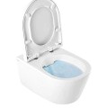 Pakabinamas Tualeto Podas Sanindusa Urb.y 52 Rimfree su Soft Close Easyclip Slim dangčiu, Baltas