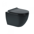 Подвесной унитаз Sanindusa Urb.y 52 Rimfree с крышкой Soft Close Easyclip Slim, Черный Матовый