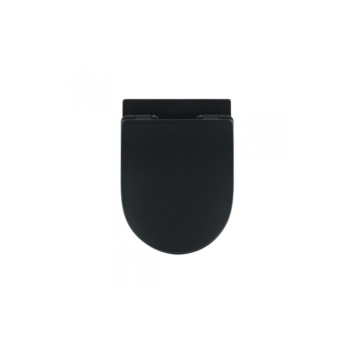 Piekaramais Tualetes Pods Sanindusa Urb.y 52 Rimfree ar Soft Close Easyclip Slim  vāku, Melns Matēts