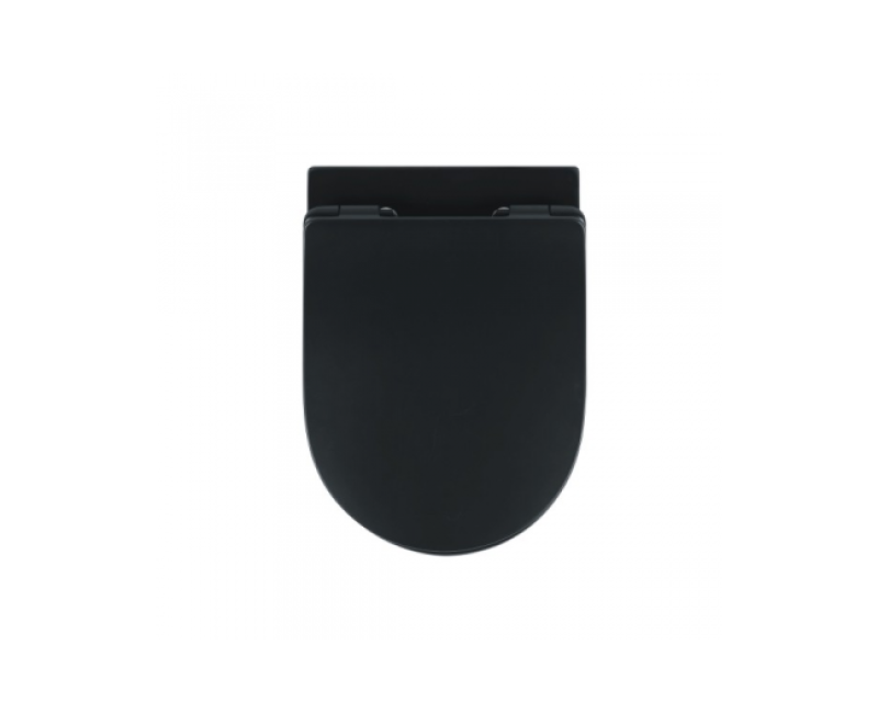 Подвесной унитаз Sanindusa Urb.y 52 Rimfree с крышкой Soft Close Easyclip Slim, Черный Матовый