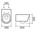 Подвесной унитаз Sanindusa Urb.y 52 Rimfree с крышкой Soft Close Easyclip Slim, Черный Матовый