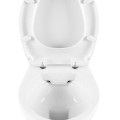 Tualetes poda komplekts Geberit Duofix  ar Sanindusa Cetus 52 Rimfree podu, Soft Close easyclip vāks, Hromētu matēta poga Delta01