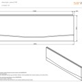 Vannas panelis Sanindusa 160cm Balts