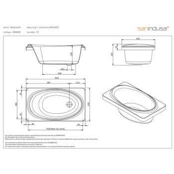 Vanna Sanindusa Babybath Akrila 80x45cm Balta