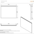 Vannas panelis Sanindusa Plan 90cm Balts