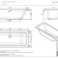 Ванна Sanindusa Plan 170x75см Белая