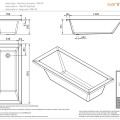 Vanna Sanindusa Vertice 150x70cm Balta