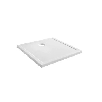 Dušas paliktnis Sanindusa StepIn Anti-Slip, 80x80x3.5 cm, keramika, balts, 107520004AD