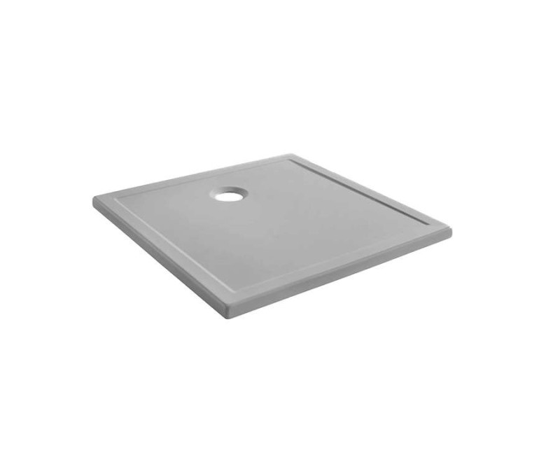 Dušas paliktnis Sanindusa StepIn Anti-Slip, 90x90x3 cm, keramika, pelēks, 107530034AD