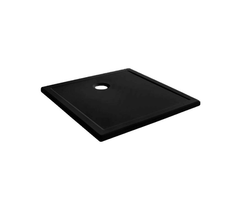 Dušas paliktnis Sanindusa StepIn Anti-Slip, 90x90x3 cm, keramika, melns, 107530064AD