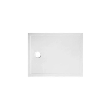 Dušas paliktnis Sanindusa StepIn Anti-Slip, 100x80x3 cm, keramika, balts, 107542004AD