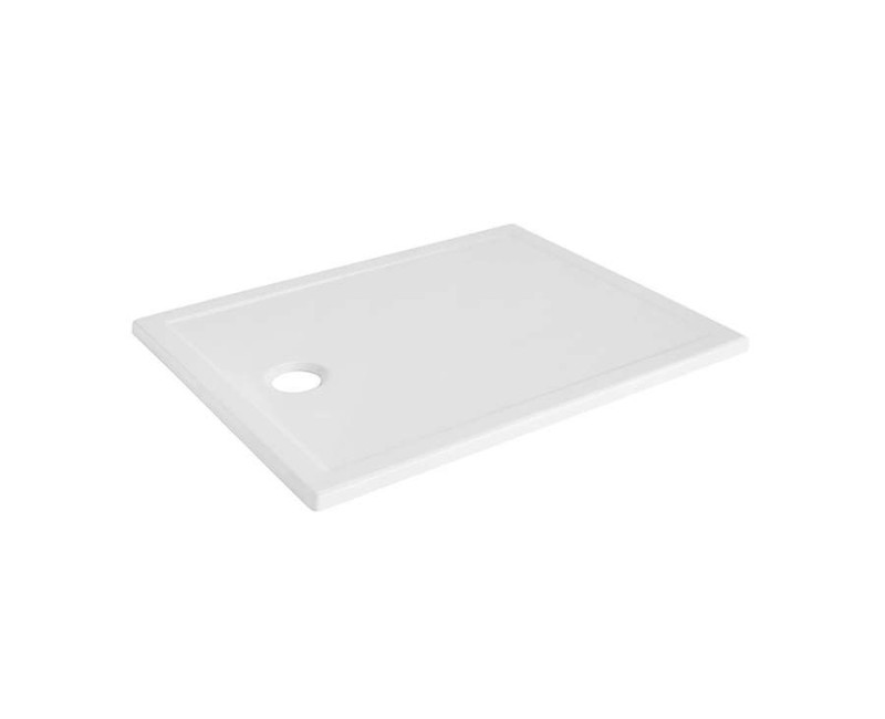 Dušas paliktnis Sanindusa StepIn Anti-Slip, 100x80x3 cm, keramika, balts, 107542004AD