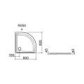 Душевой поддон Sanindusa Face, 80x80x4 см, акрил, белый, 8001700000