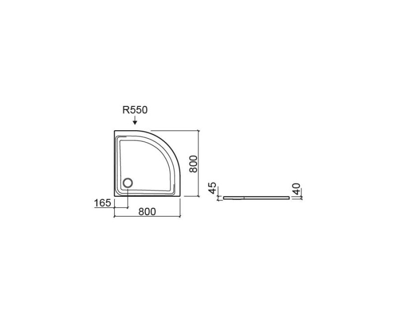Душевой поддон Sanindusa Face, 80x80x4 см, акрил, белый, 8001700000