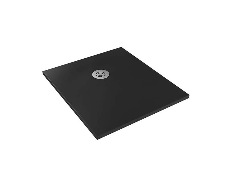 Душевой поддон Sanindusa Marina Plus, 100x90x3 см, Каменная масса, чёрный, 9610009006