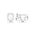 Slimnīcas izlietne Sanindusa WCcare 505x410x435 mm, 118610004