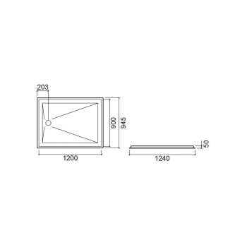 Душевой поддон Sanindusa WCcare 120×90, для людей с ограниченной подвижностью, белый, 8009000000