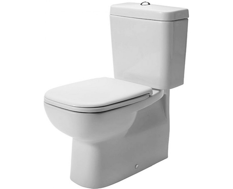 Tualetas Duravit D-Code WC kompaktiškas, (be rezervuaro) paslėpti prijungimai, be dangčio