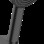 Dušo komplektas Hansgrohe Pulsify 105 1jet, su laikikliu ir dušo žarna 1250mm, matinė juoda
