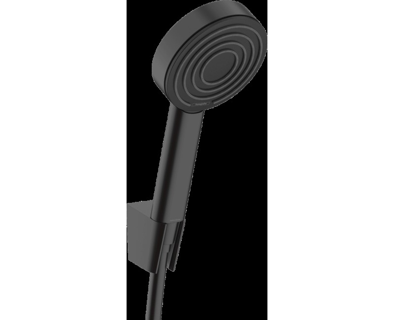 Dušo komplektas Hansgrohe Pulsify 105 1jet, su laikikliu ir dušo žarna 1250mm, matinė juoda