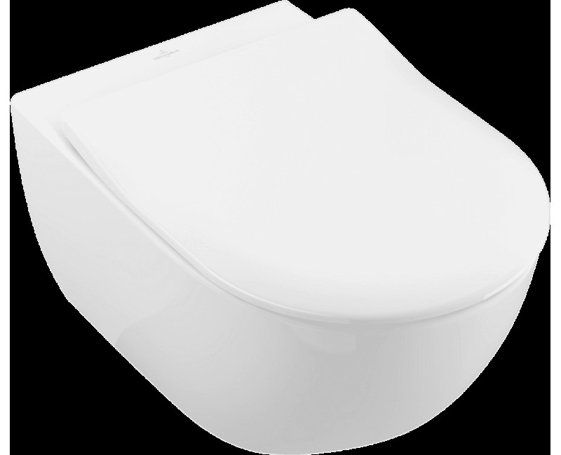 Pakabinamas tualeto puodas Villeroy & Boch Subway 2.0 komplektas, su DirectFlush, baltas, CeramicPlus, su dangčiu